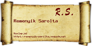 Remenyik Sarolta névjegykártya