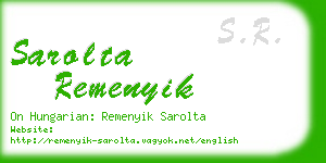 sarolta remenyik business card